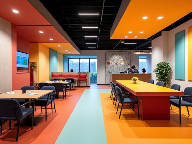 Masiglang co-working space sa Taguig na may modernong disenyo at acoustic paneling